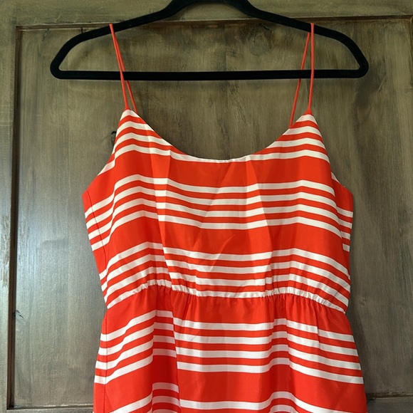 J. Crew Orange and White Dress - Picture 4 of 12